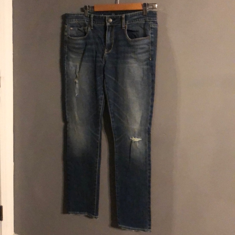 Size 12 American eagle distressed skinny cut jeans